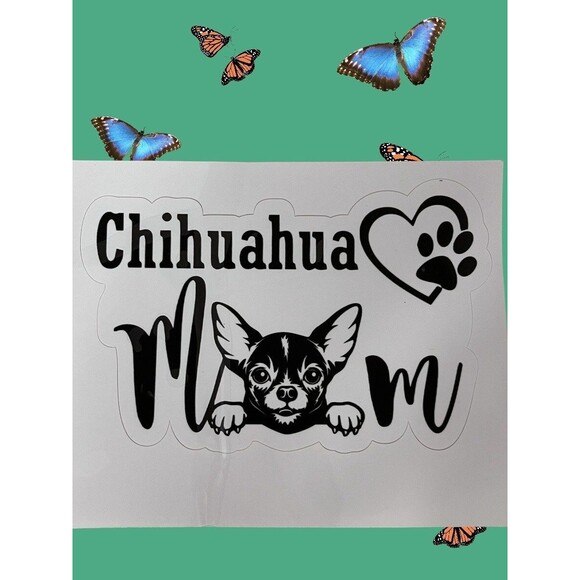 Chihuahua Mom Vinyl Decal - Cute Sticker for Trucks, Laptops, and Windows - Picture 3 of 5